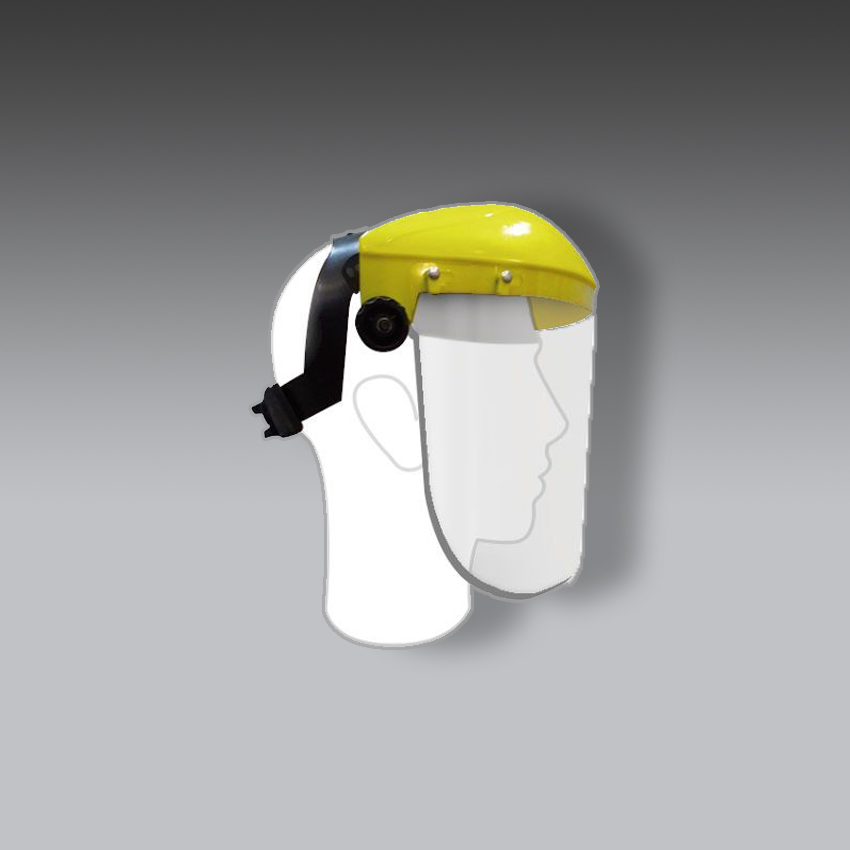 cascos para la seguridad industrial protector facial c mica alum y cabezal modelo sp1015 ma marca mr