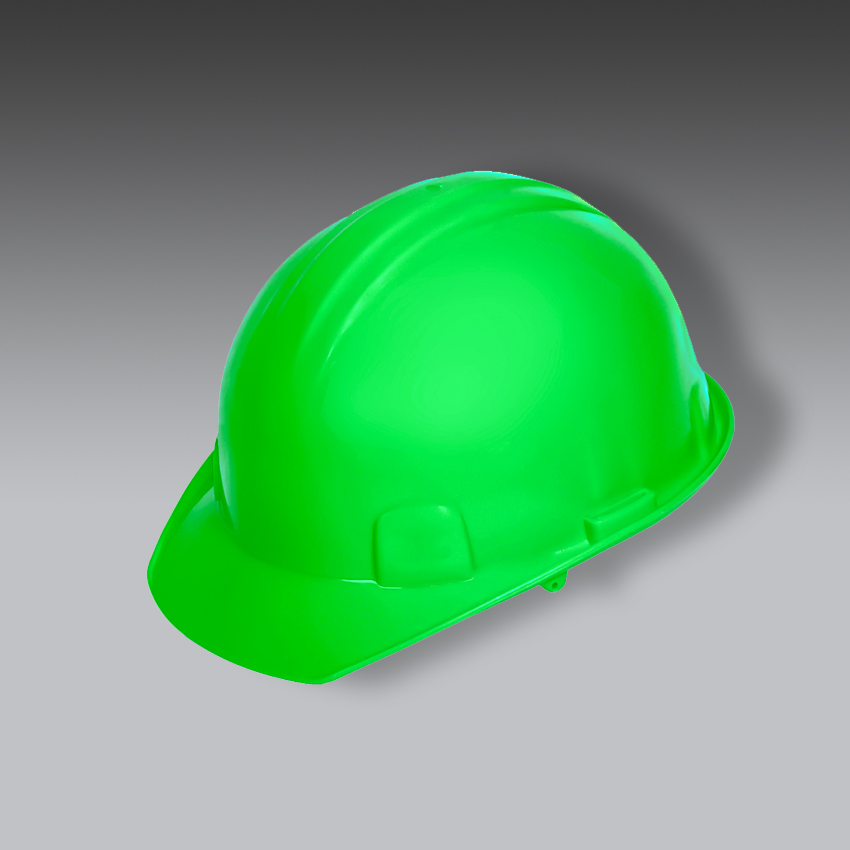 cascos para la seguridad industrial verde high visibility tipo cachucha dielectrico con suspension textil modelo ww 2002vhvk marca jyrsa