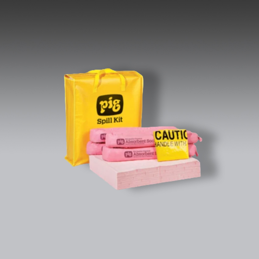 trajes para la seguridad industrial bolsa de respuesta antiderrames pig hazmat modelo kit320 marca pig