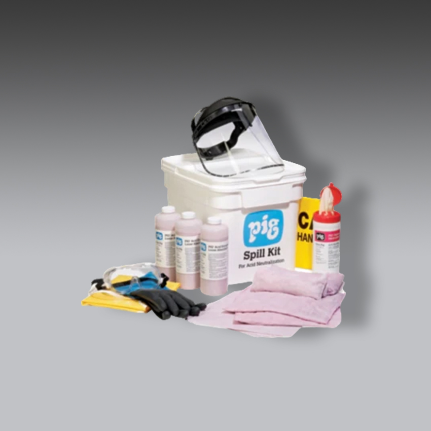 trajes para la seguridad industrial kit antiderrames pig hazmat de neutralizacion de acido modelo kit399 marca pig