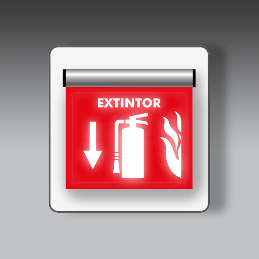 letreros para la seguridad industrial extintor perfil con luz led modelo modelo 42 marca extinpar