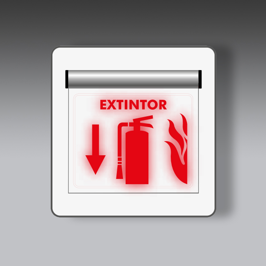 letreros para la seguridad industrial extintor perfil con luz led modelo modelo 57 marca extinpar