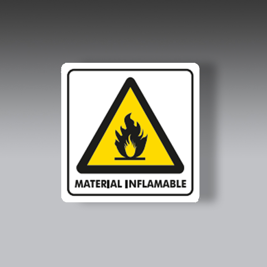 letreros para la seguridad industrial materiales inflamables modelo modelo 407 marca extinpar