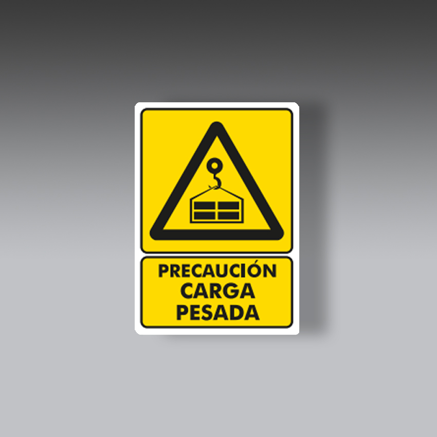 letreros para la seguridad industrial precaucion carga pesada modelo modelo 428 marca extinpar