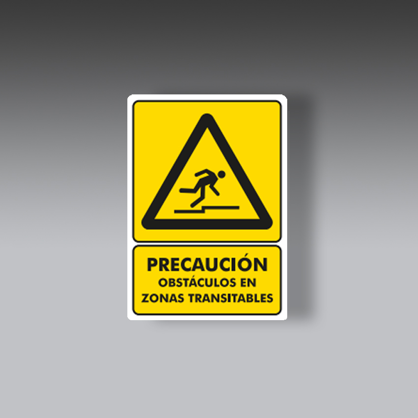 letreros para la seguridad industrial precaucion obstaculos en zonas transitables modelo modelo 419 marca extinpar