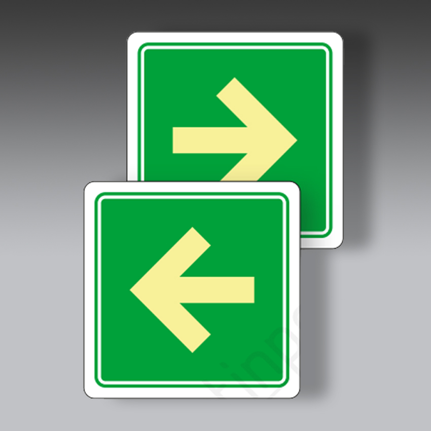 letreros para la seguridad industrial ruta de evacuacion rotable 15x15cm modelo modelo 119 marca extinpar