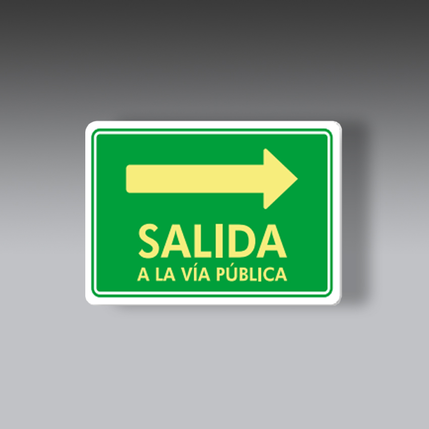 letreros para la seguridad industrial salida a la via publica modelo modelo 116 marca extinpar