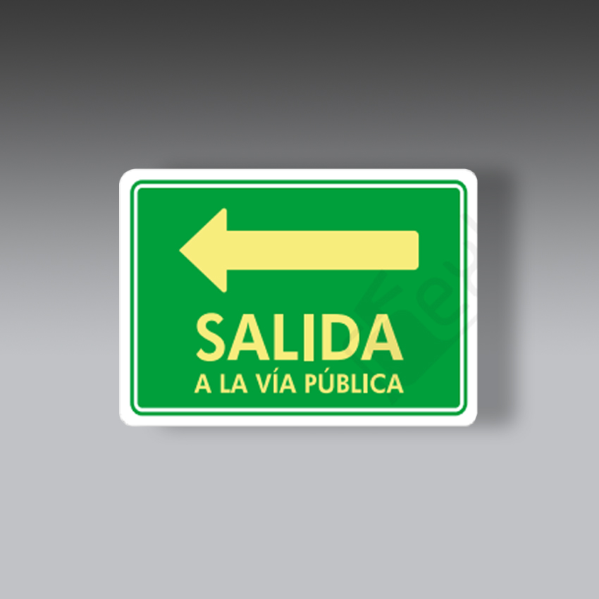 letreros para la seguridad industrial salida a la via publica modelo modelo 117 marca extinpar