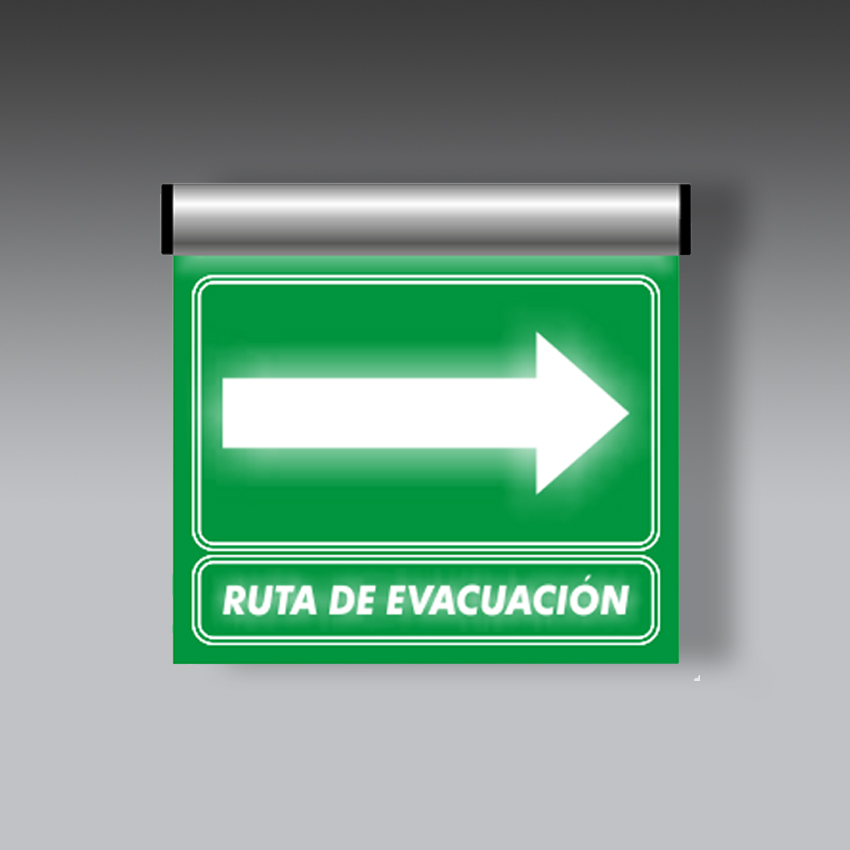 letreros para la seguridad industrial salida de emergencia perfil con luz led modelo modelo 192 marca extinpar