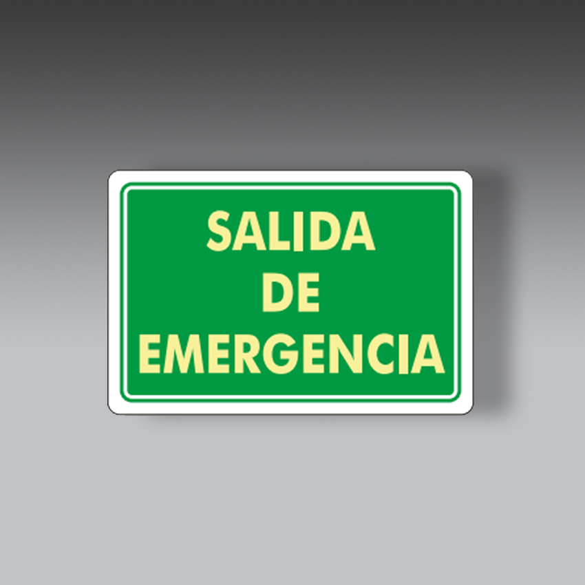 letreros para la seguridad industrial salida de emergencia solo texto modelo modelo 106 marca extinpar