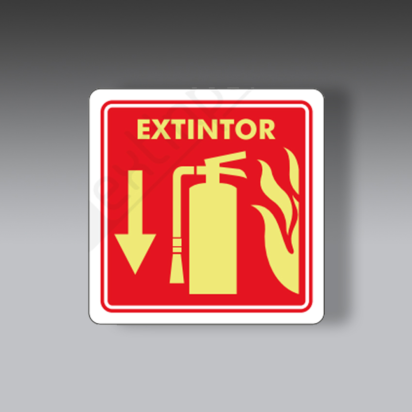letreros para la seguridad industrial senalamientos de extintor una vista 20cm modelo modelo 40 marca extinpar