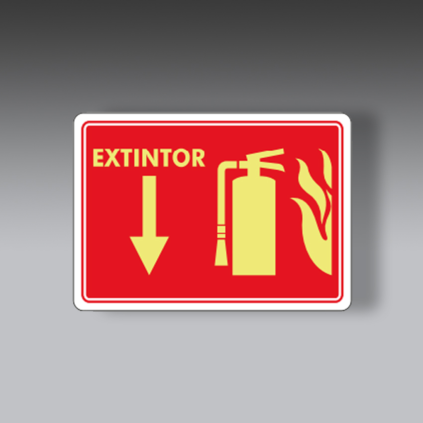 letreros para la seguridad industrial senalamientos de extintor una vista 20x25 25x35 30x40 35x50cm modelo modelo 49 marca extinpar