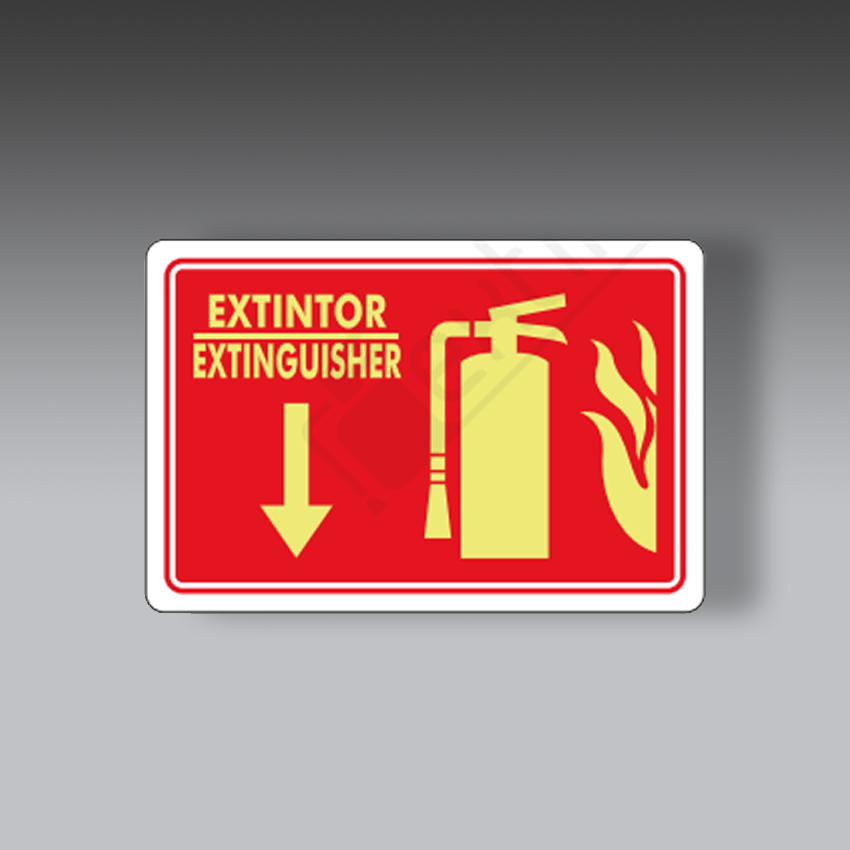 letreros para la seguridad industrial senalamientos de extintor una vista bilingue modelo modelo 53 marca extinpar