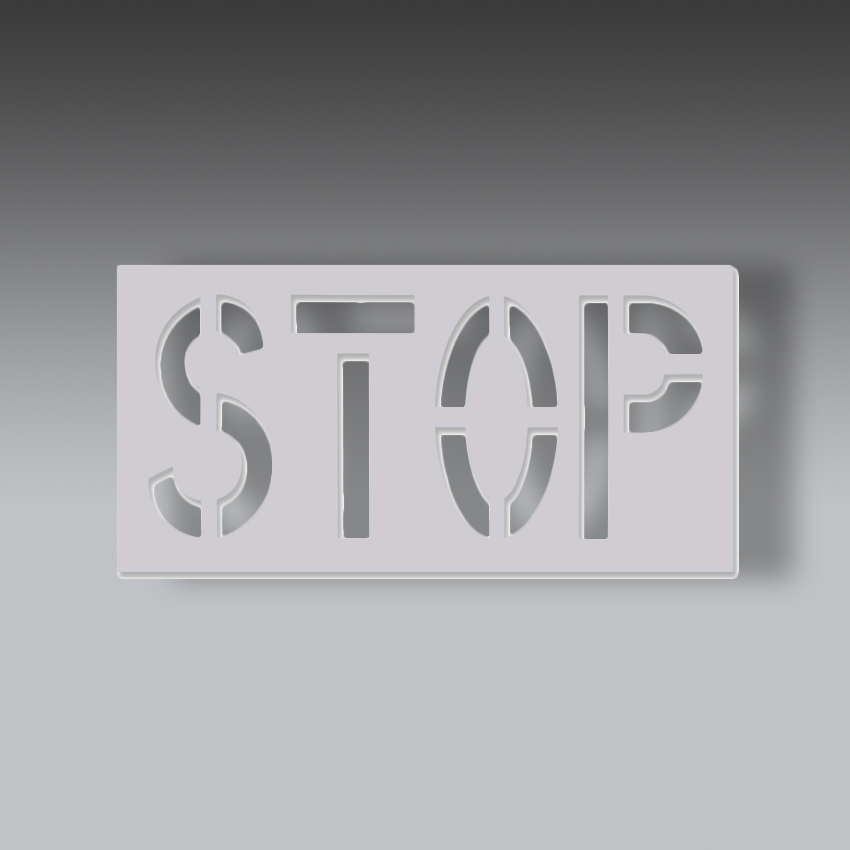 senalamientos viales para la seguridad industrial plantilla para estacionamiento stop modelo s 21176 marca uline