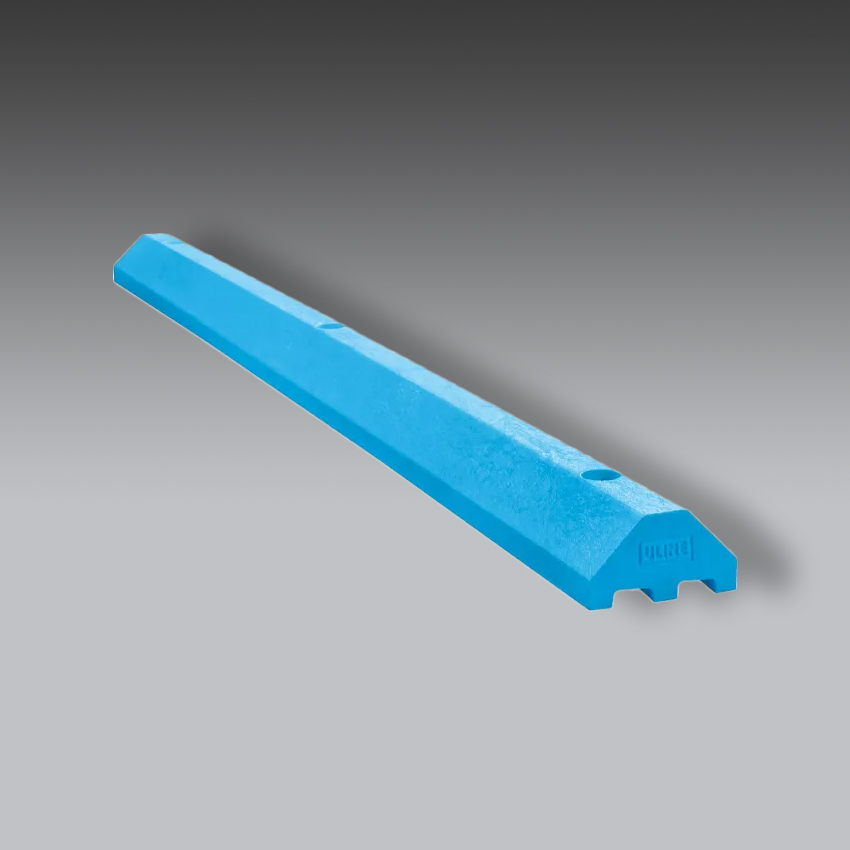 senalamientos viales para la seguridad industrial topes de estacionamiento de plastico modelo h 2309b marca uline